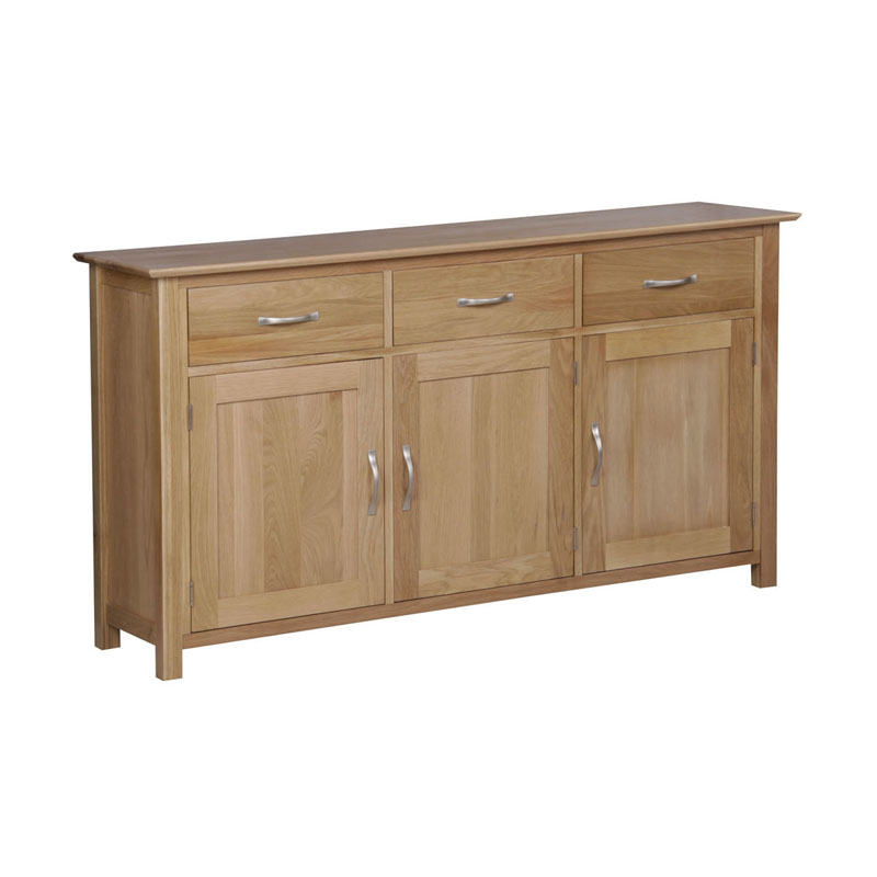 ခေတ်မီ Oak 3 Door 3 Drawer Sideboard