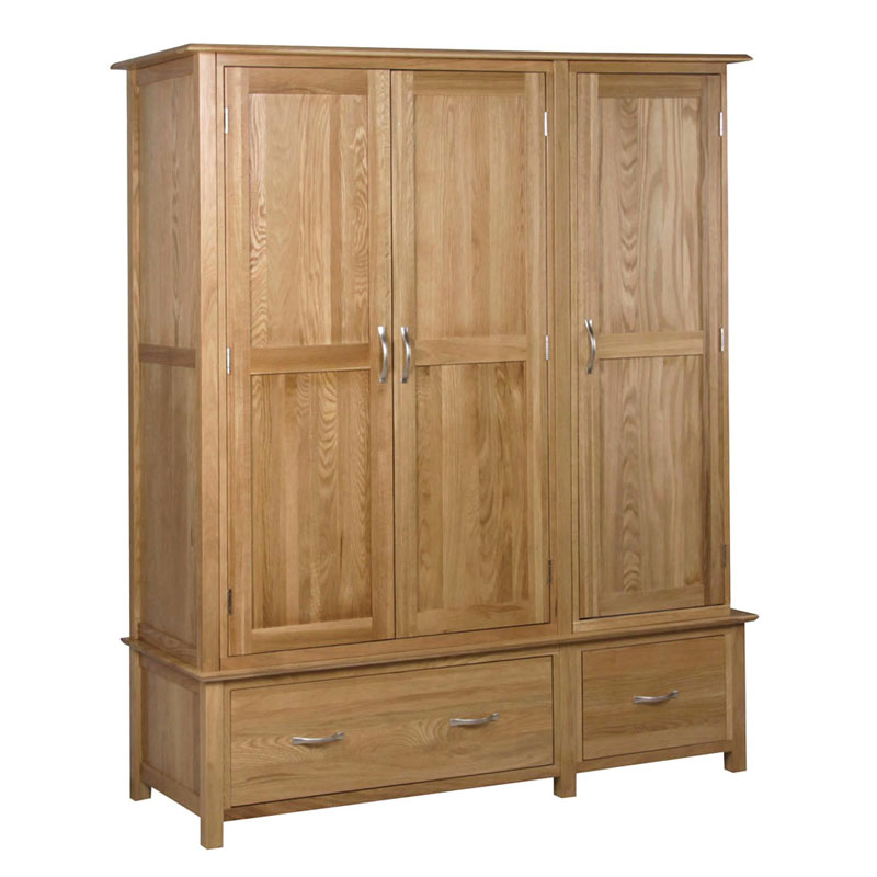 ခေတ်မီ Oak Three Door 2 Drawer Wardrobe