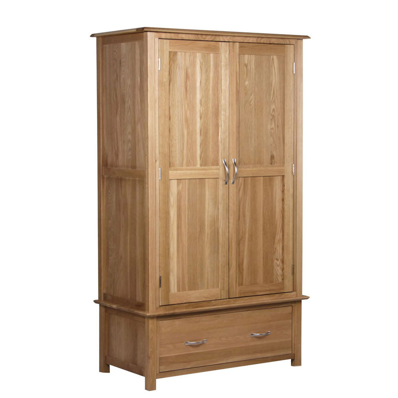 ခေတ်မီ Oak Two Door 1 Drawer Wardrobe