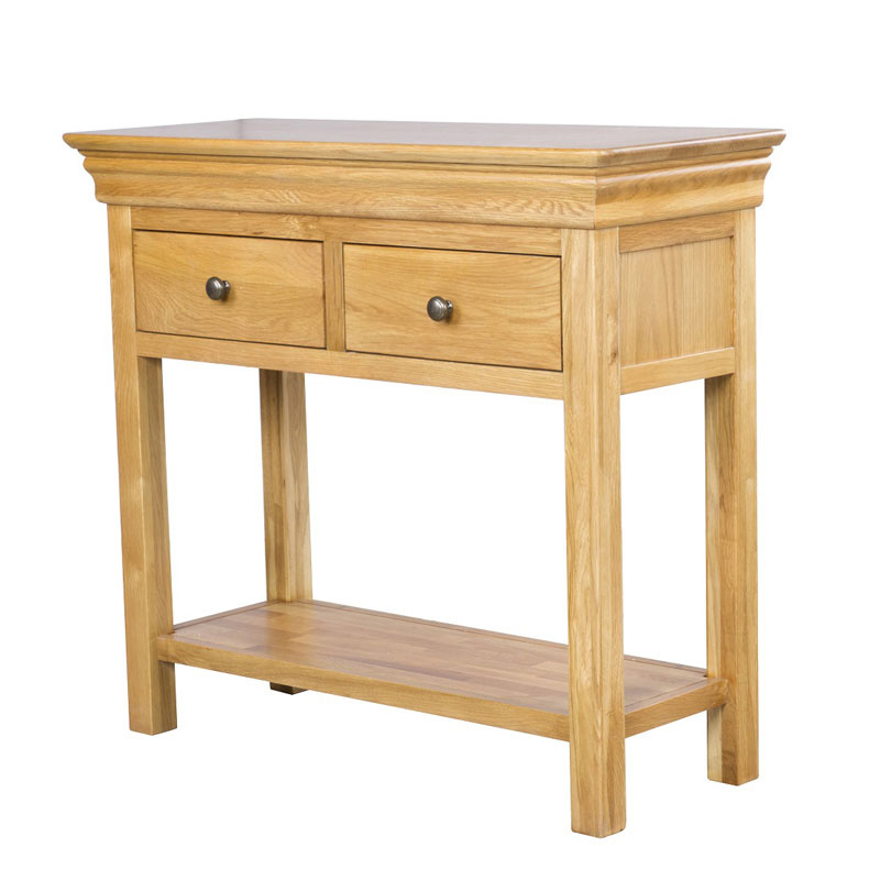 Oak Console Table ကို ဆေးသုတ်ထားသည်။